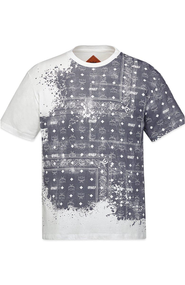 MCM X KASINA Distressed Bandana Monogram Print T-Shirt, Alternate, color,