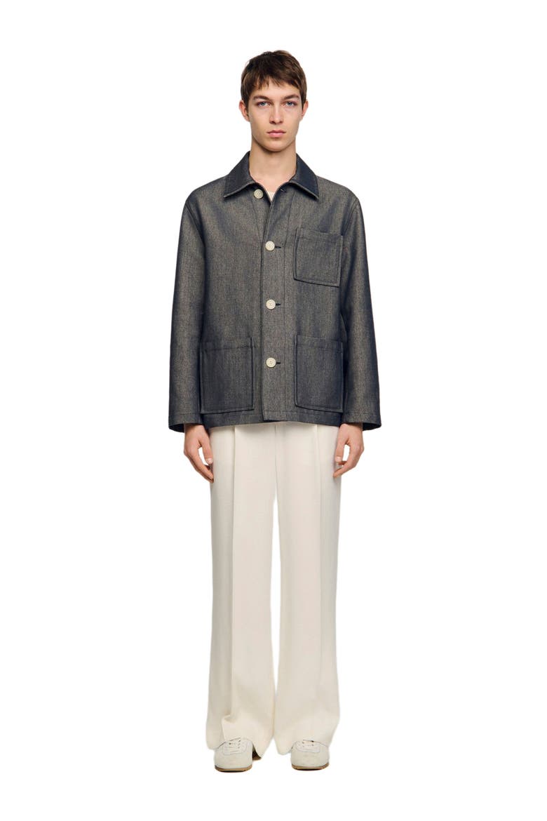 Denim-effect worker jacket, Main, color, Denim