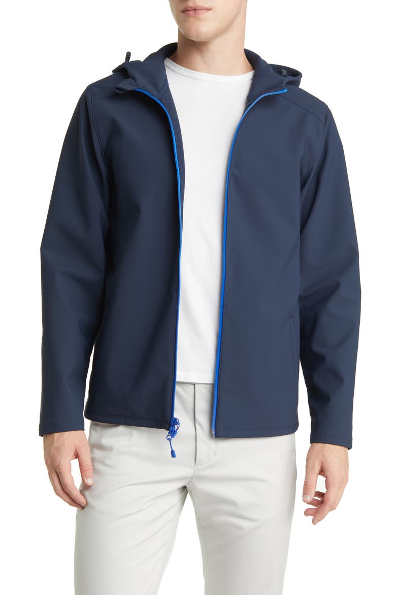 Stinger Water Resistant Hooded Jacket, Main, color, BLUE