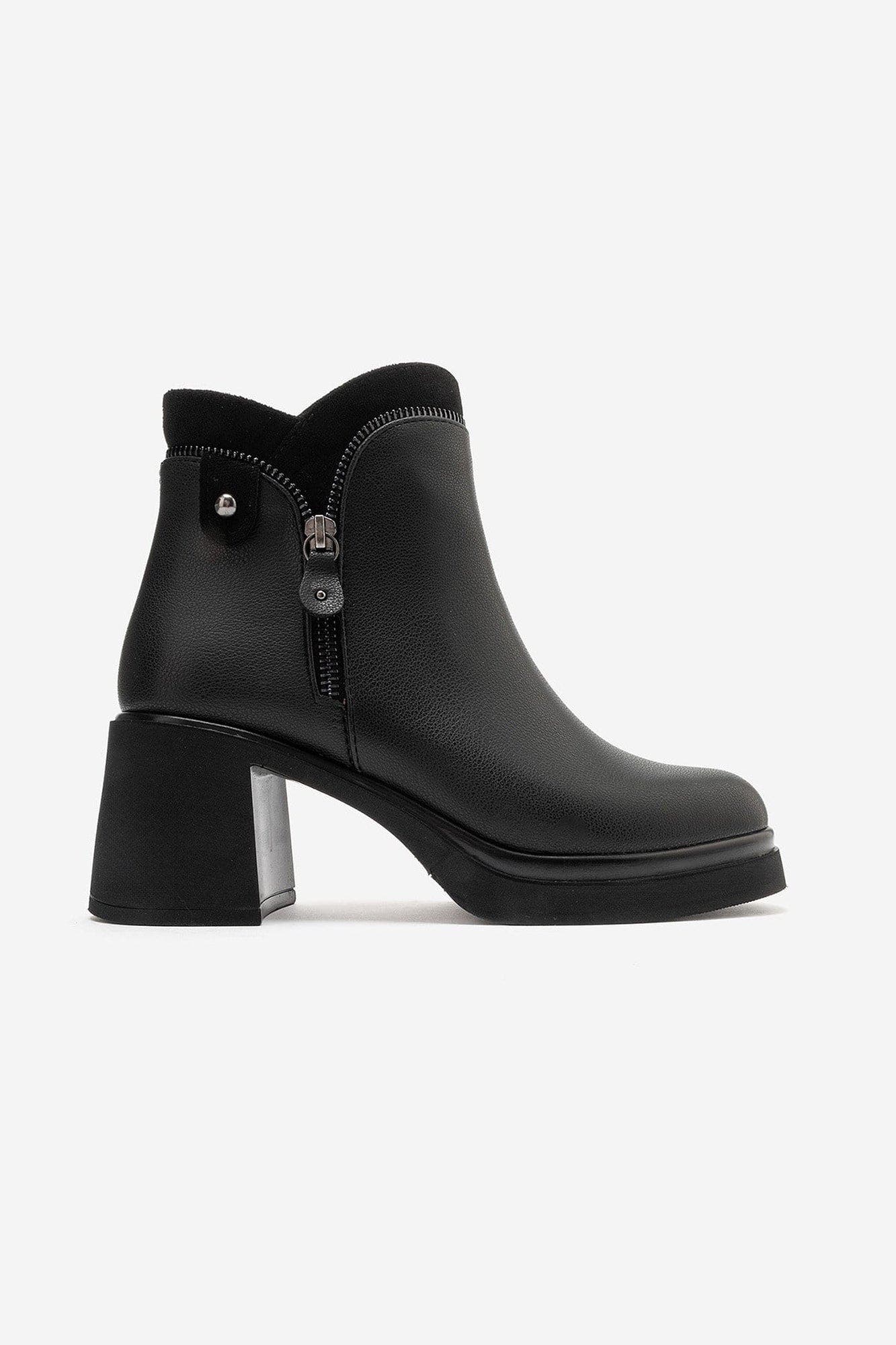 Raphael Zipper Block Heel Boot, Alternate, color, Black