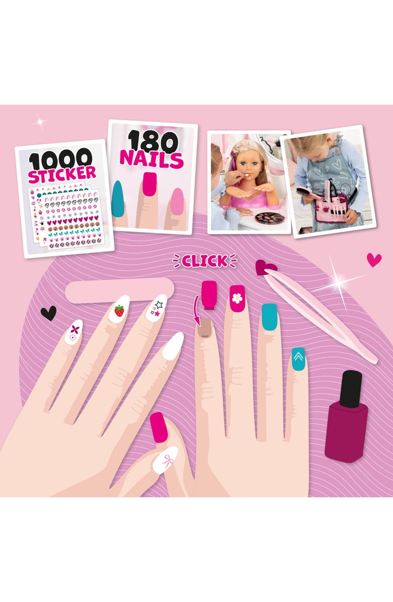 Bayer Design Charlene Magic Nails, Blonde, Doll Styling Head, 10.5 Inches, Kids 3+, Alternate, color, Multicolored