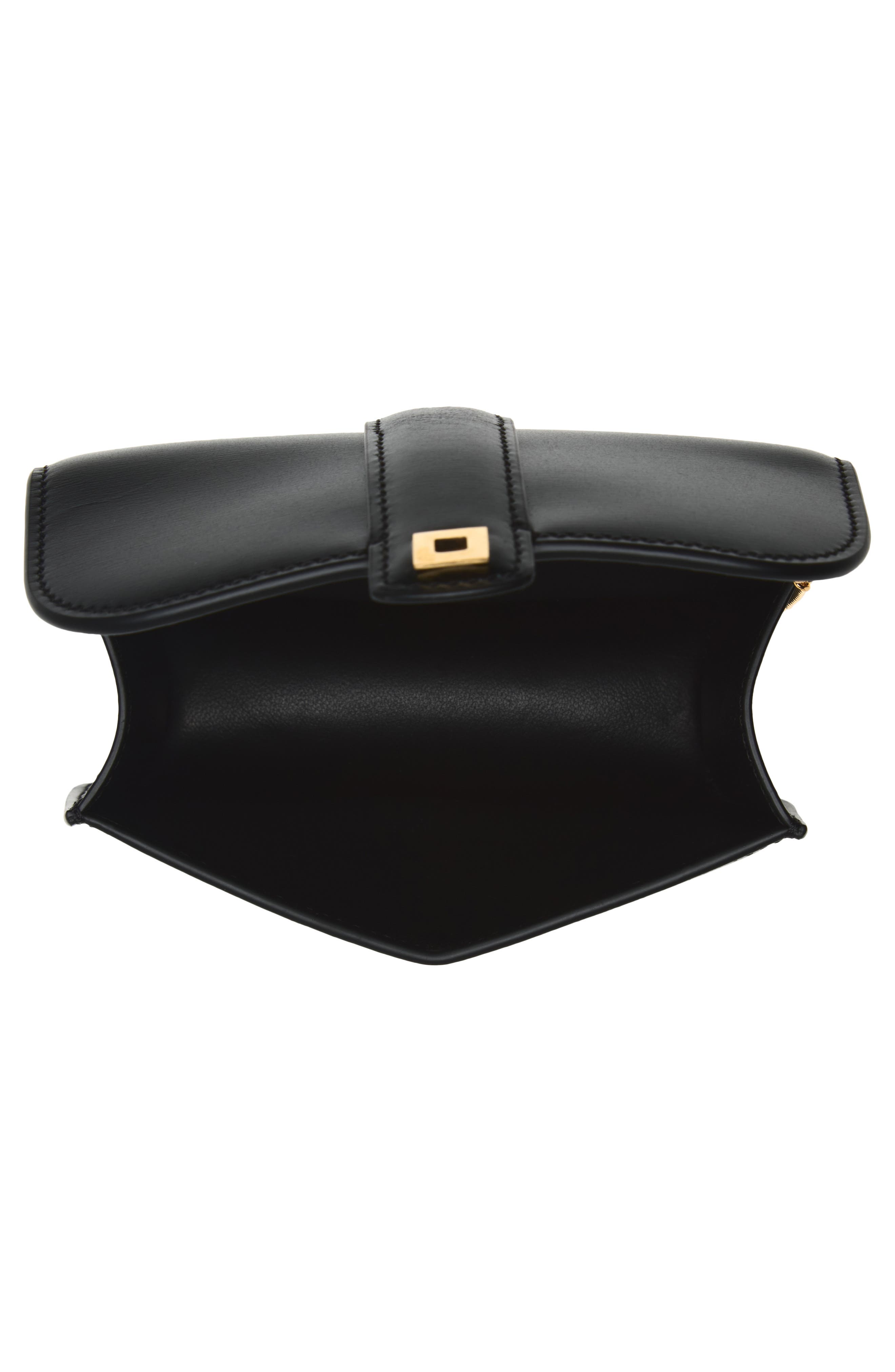 Blake Nano Leather Shoulder Bag, Alternate, color, BLACK