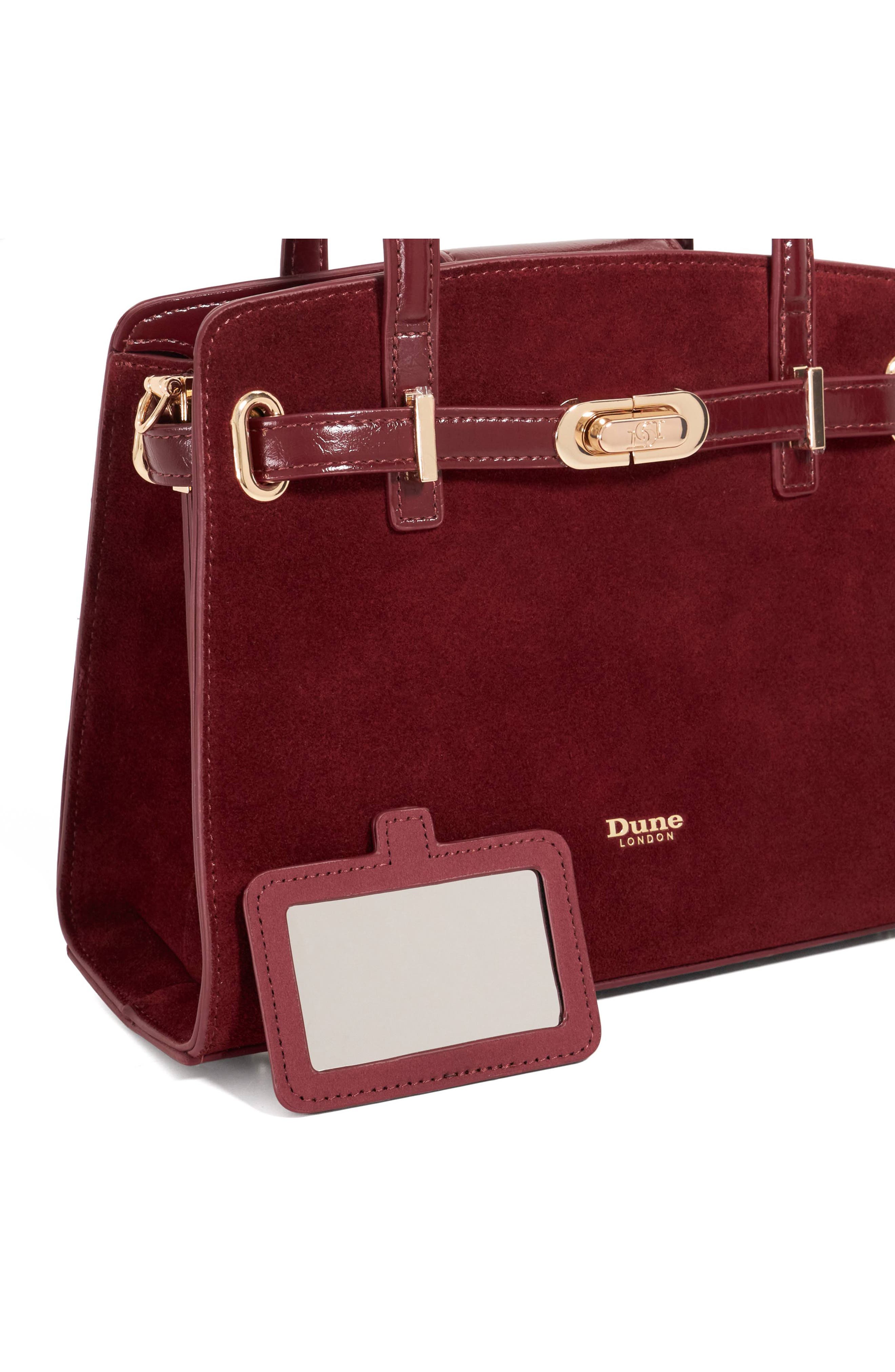 Dune London Dinidefine Tote, Alternate, color, Burgundy