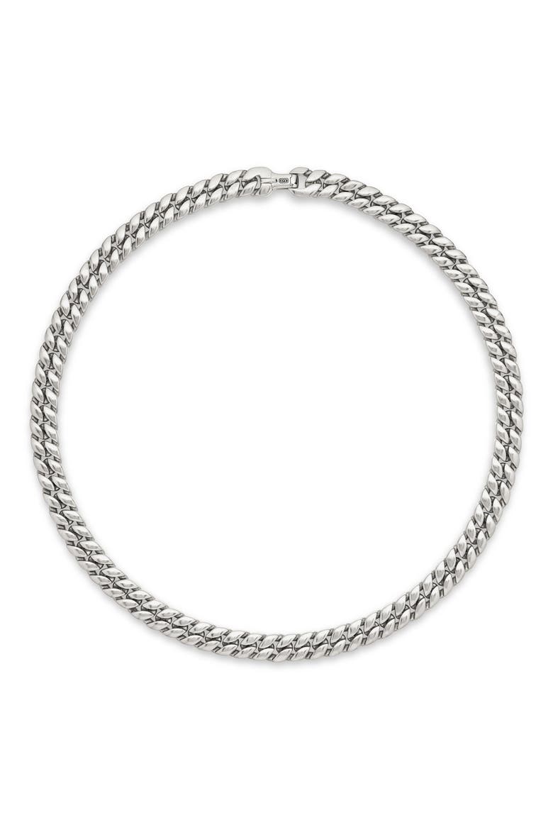 Men's Curb Chain Necklace in Sterling Silver, 11.5mm, Alternate, color, SILVER