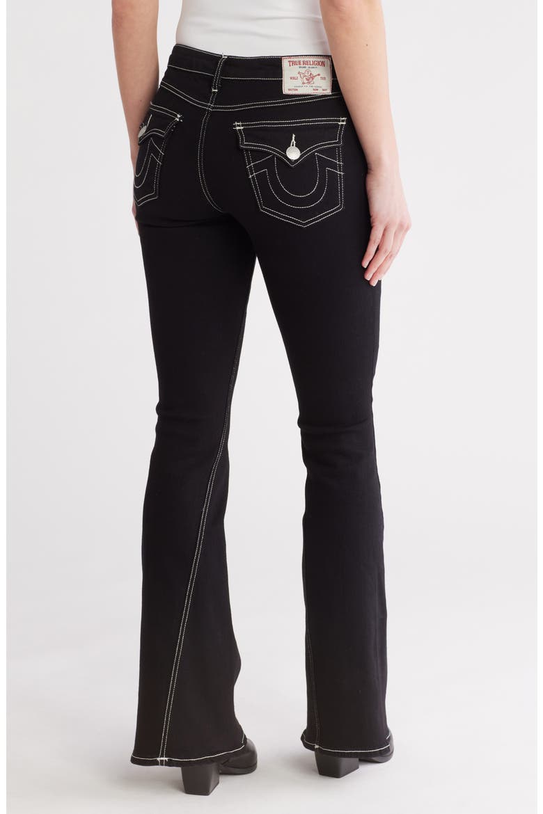 Joey Flap Pocket Flare Leg Jeans, Alternate, color, RINSE BLACK