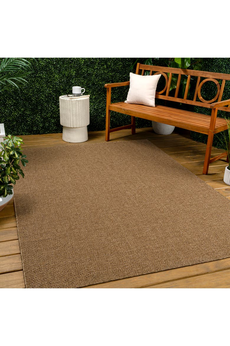 Solana Boho Easy Jute Rustic Solid Indoor/Outdoor Area Rug, Alternate, color, Natural