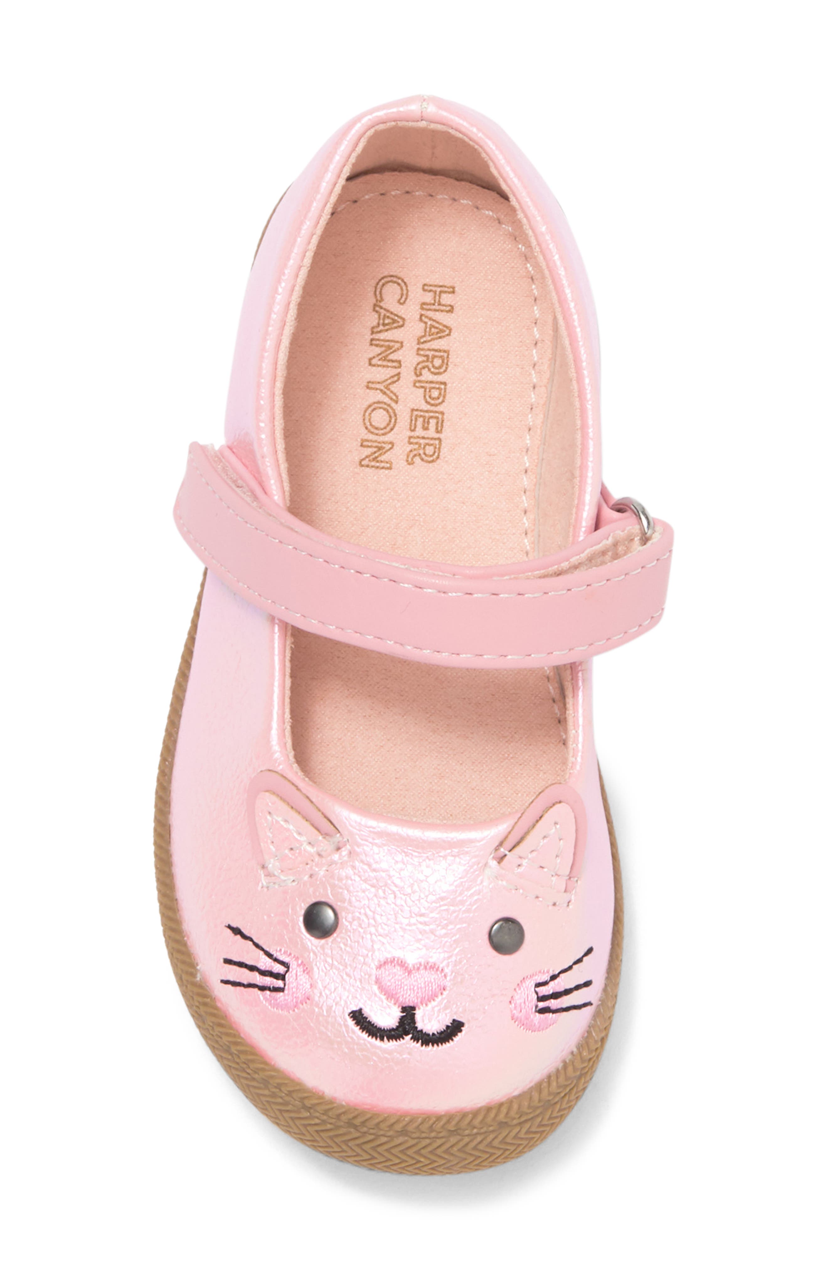 Kids' Kitty Cat Mary Jane Flat, Alternate, color, PINK METALLIC