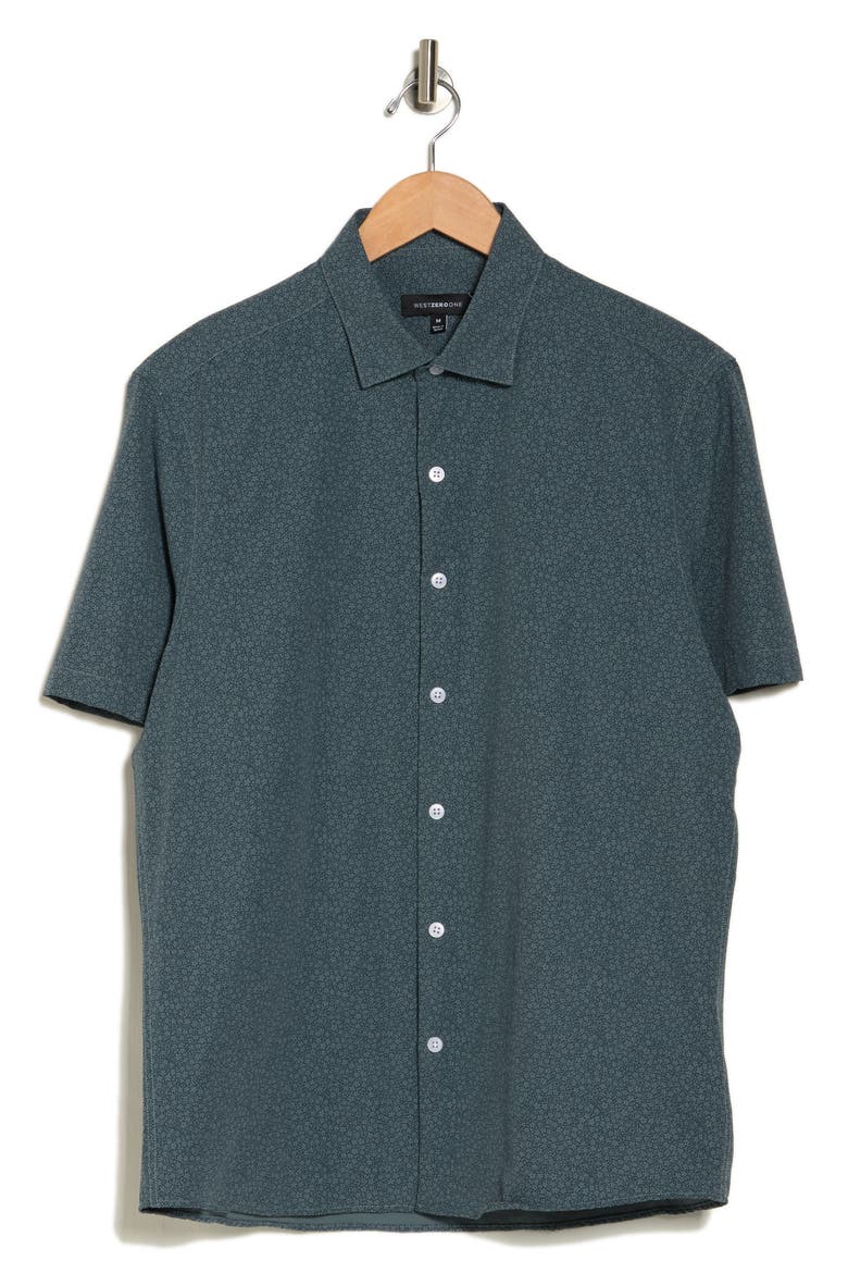 Braxtyn Short Sleeve Shirt, Alternate, color, DARK GREEN