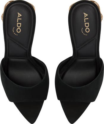 【ALDO】スエード スネーク オーナメント サンダル Seashella ALDO Seashella Nubuck Suede Snake Hardware Stiletto Heel