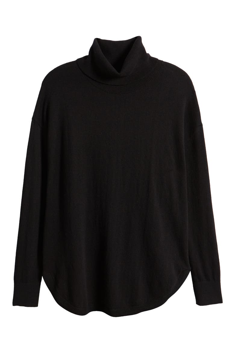 Turtleneck Sweater, Alternate, color, BLACK