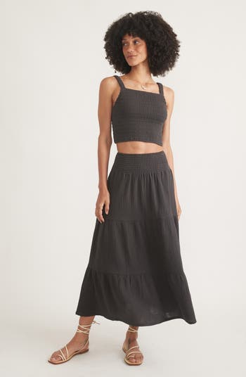Corinne Double Cloth Maxi Skirt