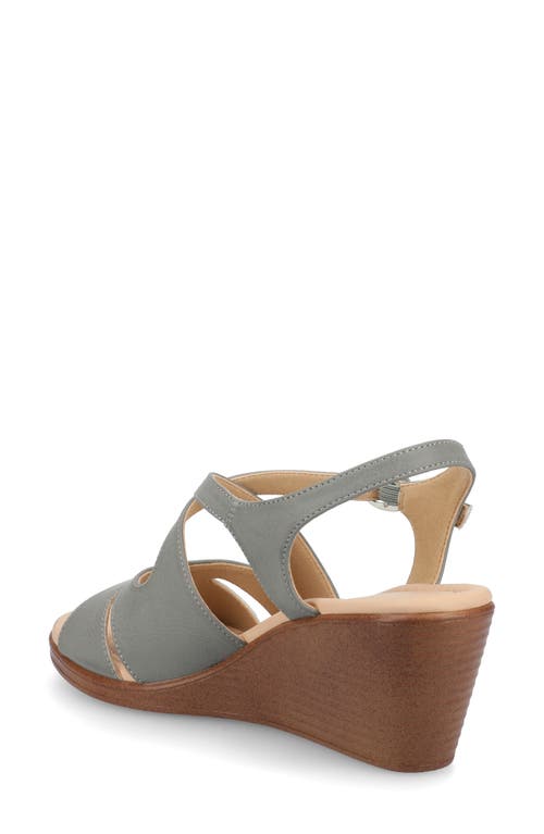 Journee Collection Kedzie Ii Wedge Sandal In Grey