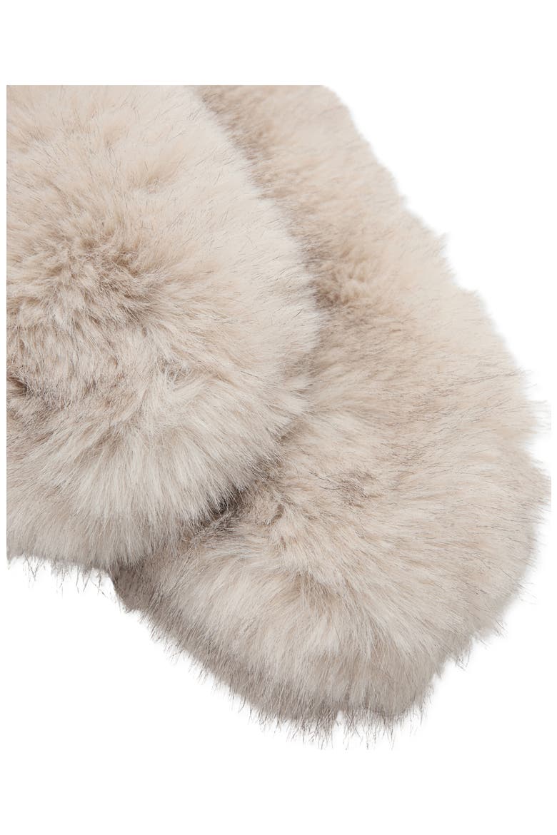 Faux Fur Shawl Scarf, Alternate, color, BEIGE