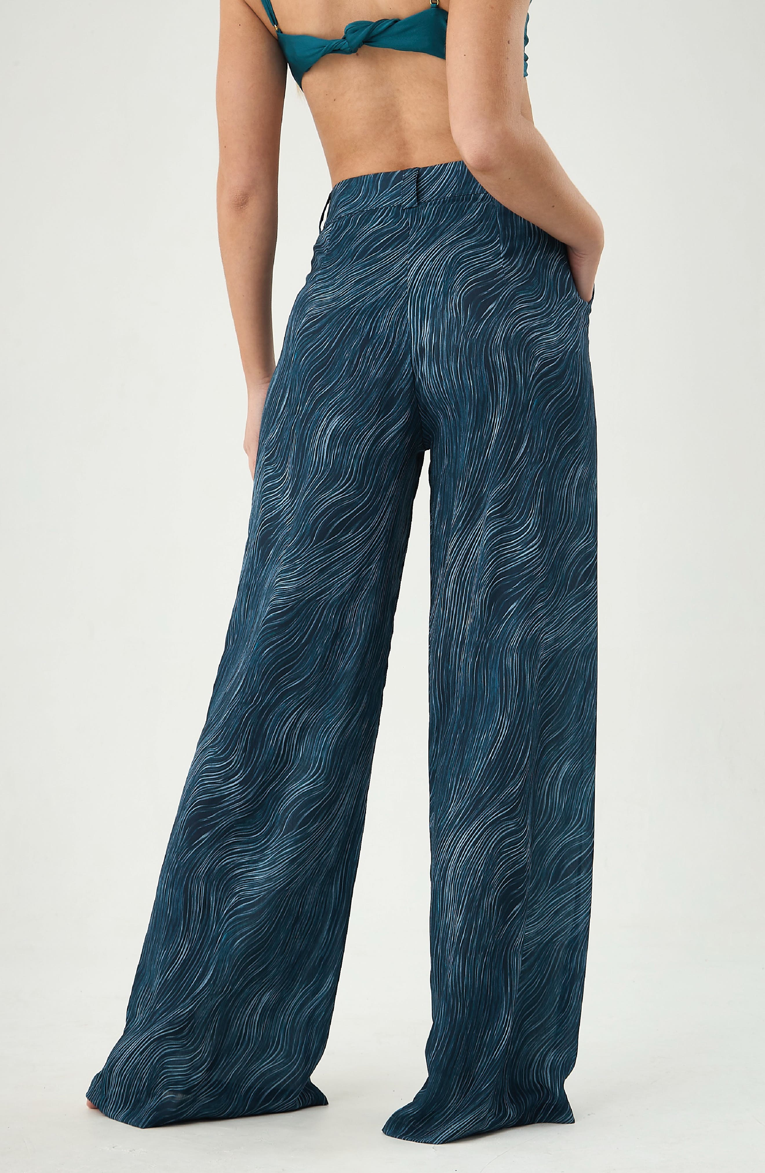 Naomi Print Wide-Leg Pants - image 2