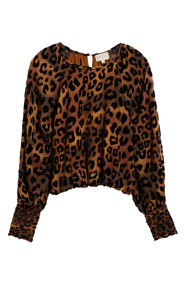 CIEBON Lenny Burnout Top, Alternate, color, Brown Multi