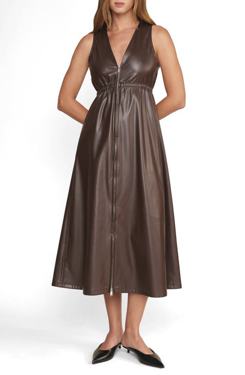 Dominic Faux Leather Maxi Dress