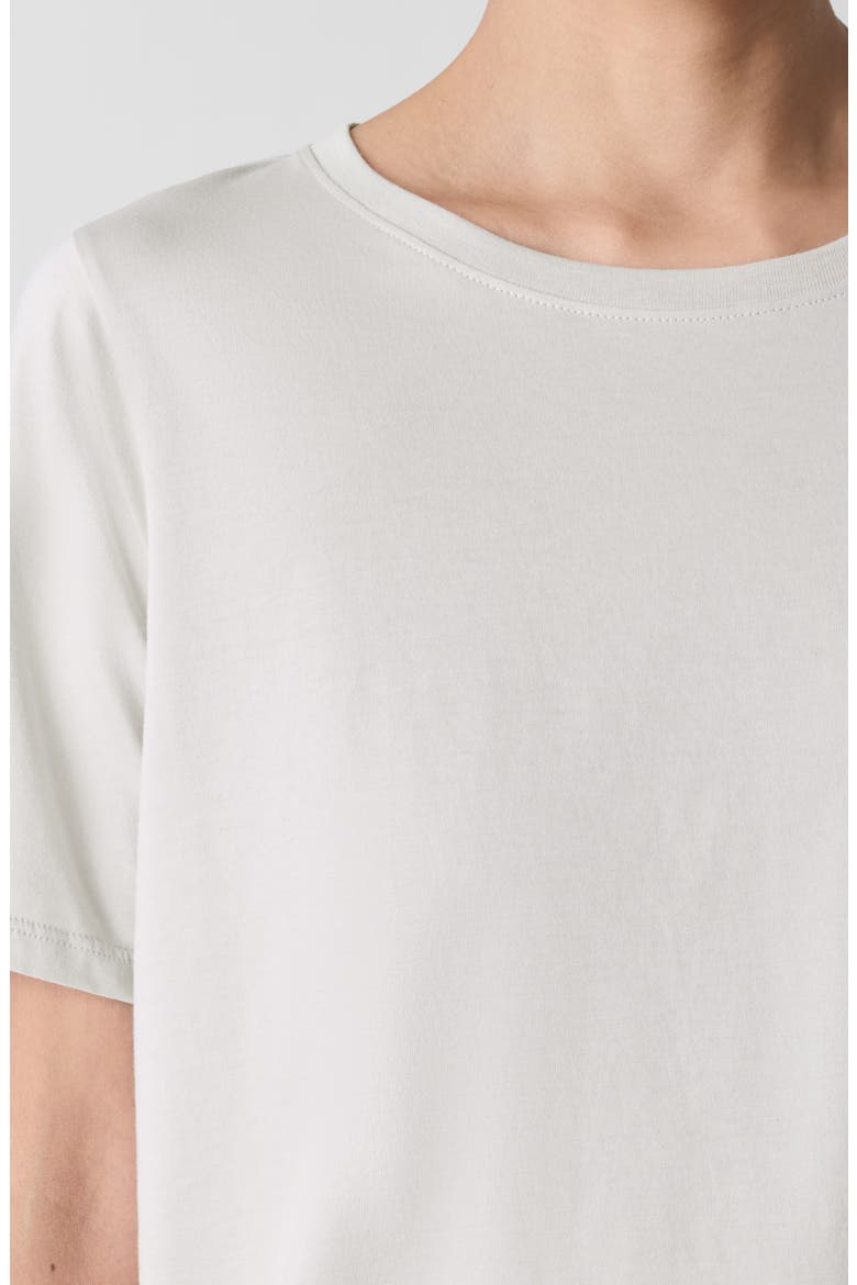 Crewneck Organic Cotton T-Shirt, Alternate, color, CHALK