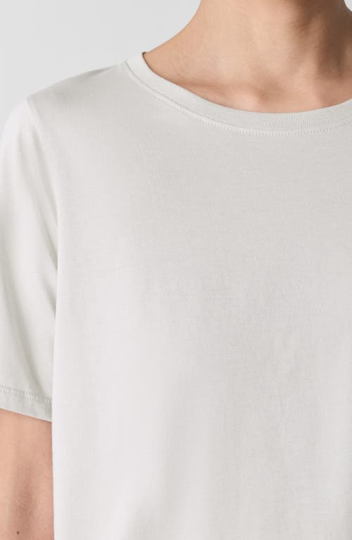 Eileen Fisher Crewneck Organic Cotton T-shirt In Chalk