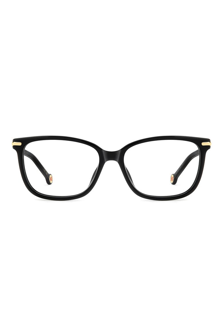 54mm Square Reading Glasses, Main, color, BLACK