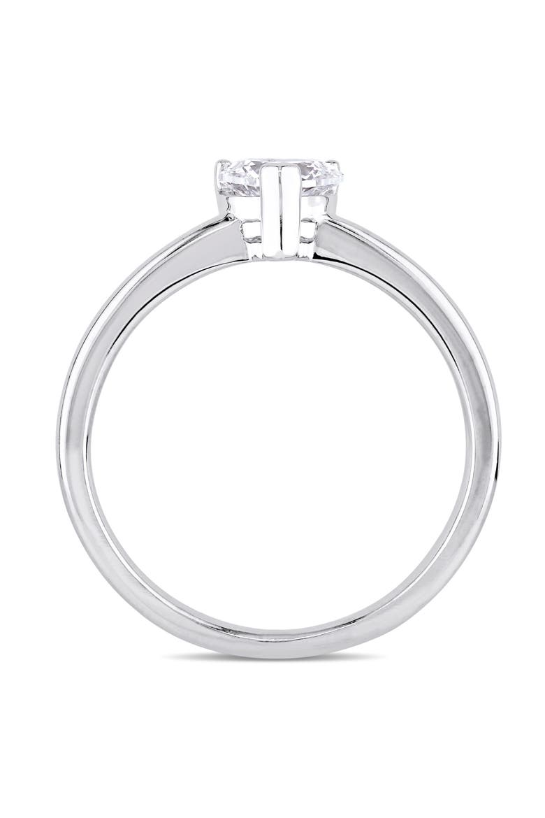 Diamond Solitaire Heart Engagement Ring 14k, Alternate, color, 14K White Gold