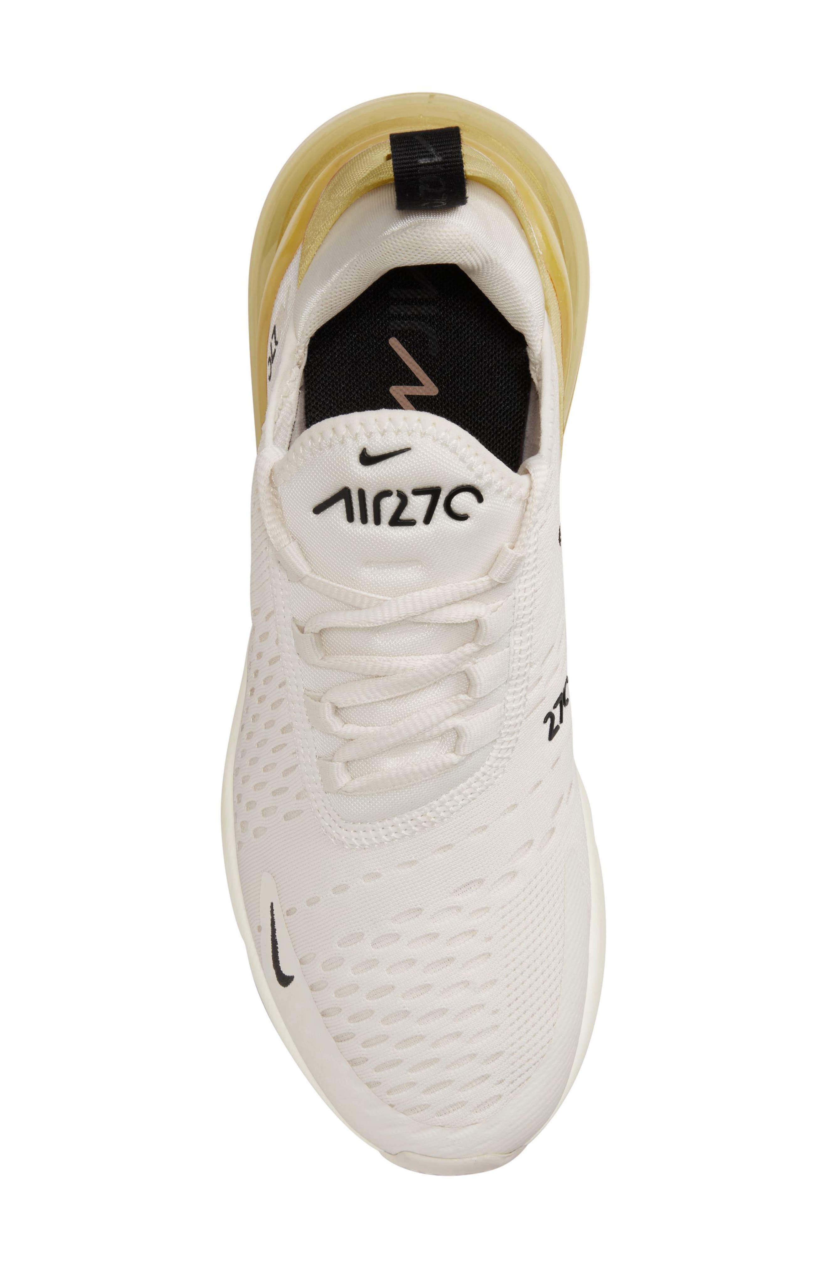 Air Max 270 Sneaker, Alternate, color, BLACK/ SILVER-WHITE