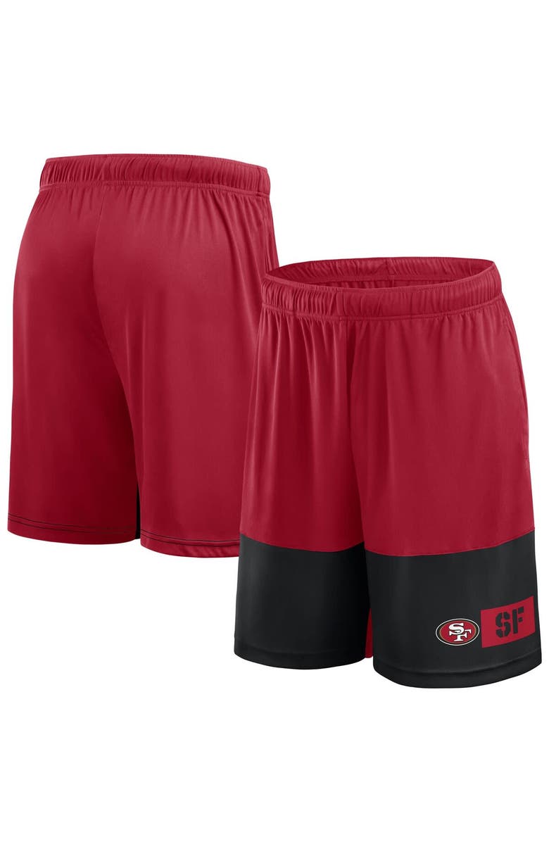 FANATICS Men's Fanatics Scarlet/Black San Francisco 49ers Big & Tall Best of the Best Performance Shorts, Main, color, Scarlet