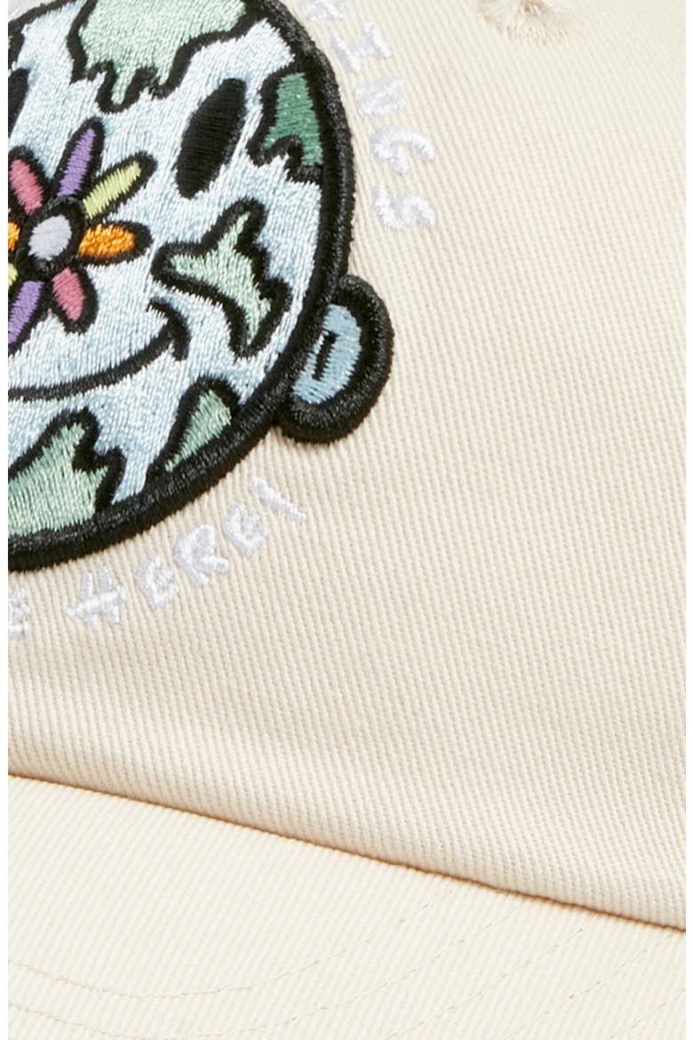 Good World Embroidered Adjustable Baseball Cap, Alternate, color, CREAM