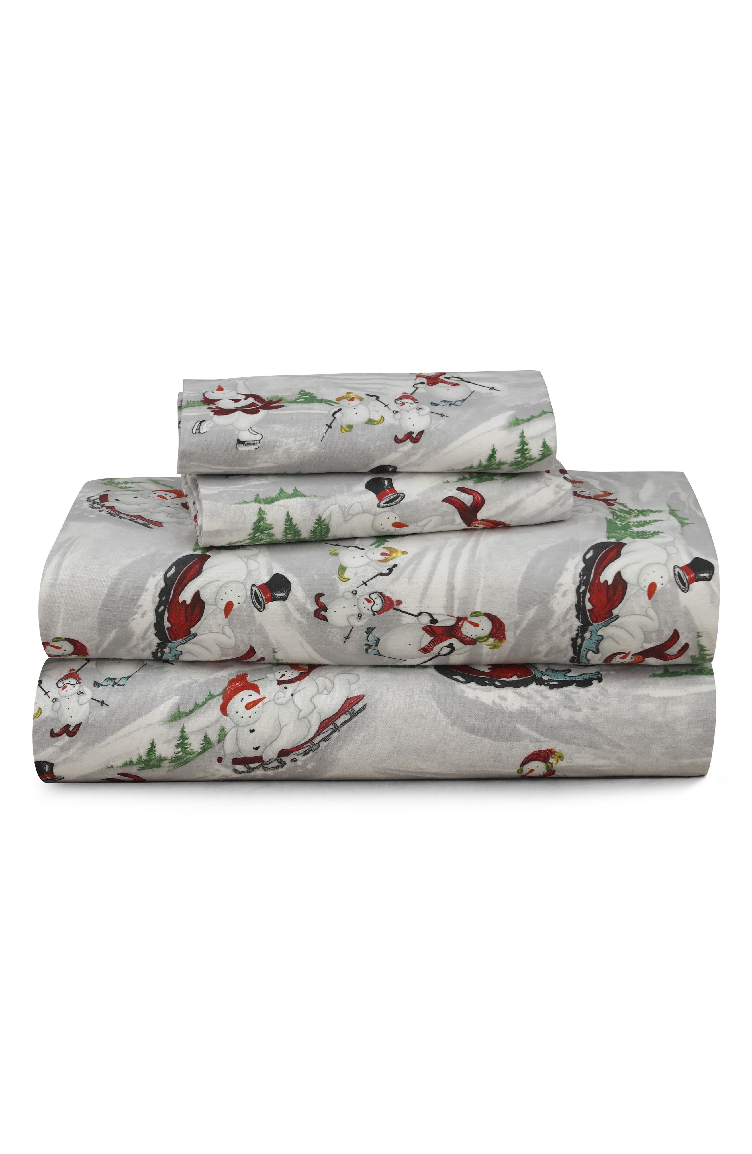 AZORES HOME Winter Wonderland Cotton Flannel Sheet Set