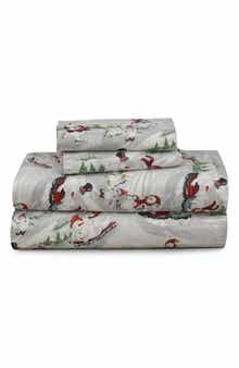 AZORES HOME Winter Wonderland Cotton Flannel Sheet Set