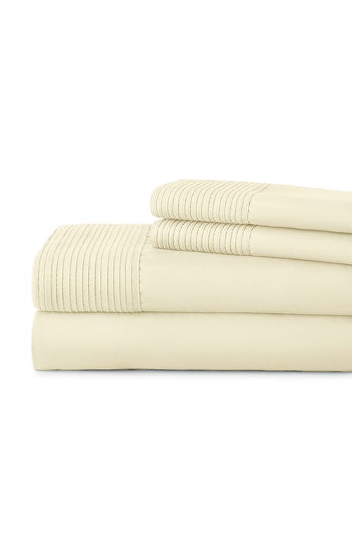 Southshore Fine Linens Premium Collection Pleated Extra Deep Pocket Sheet Set In Off White