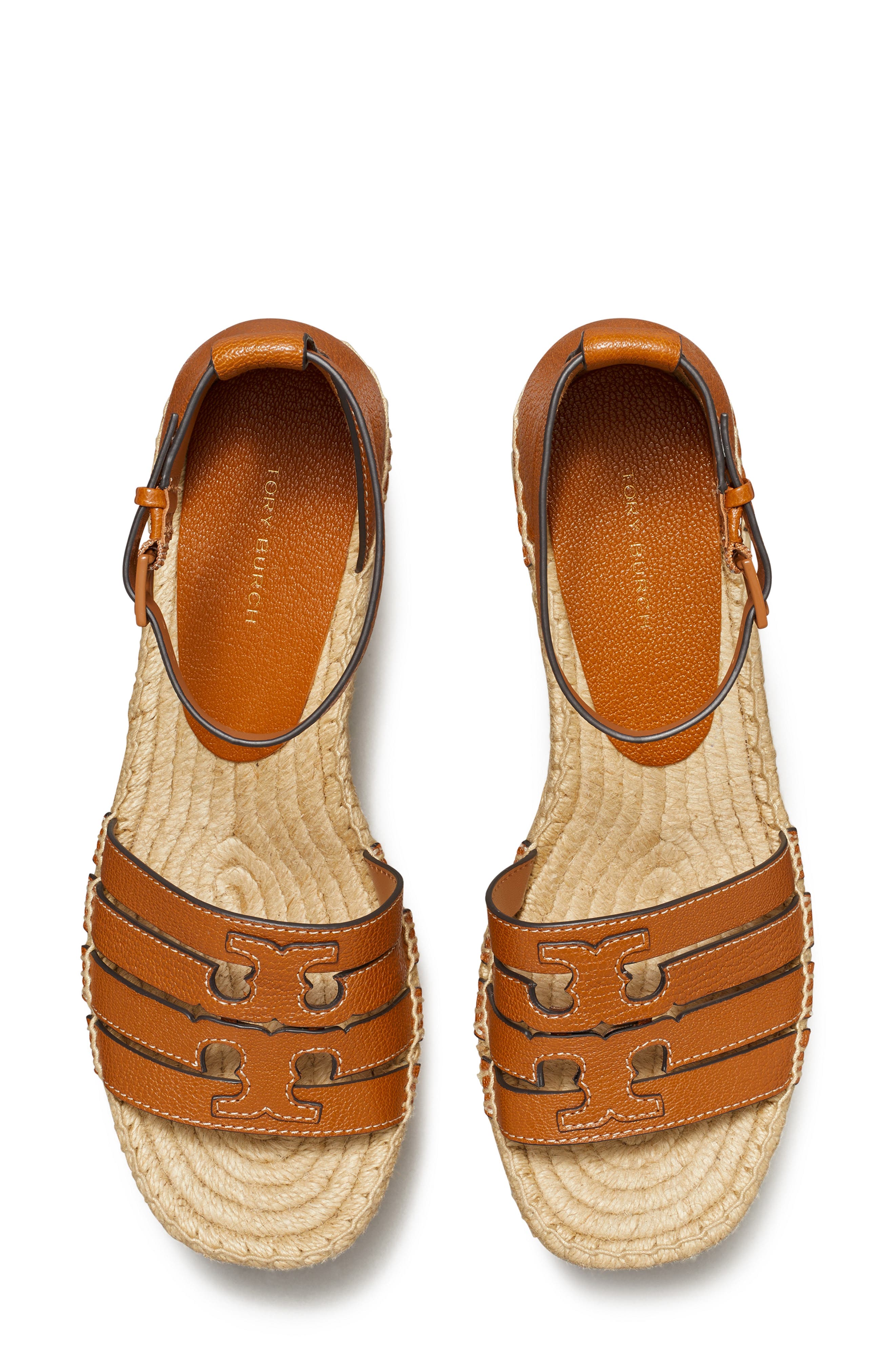 Ines Ankle Strap Espadrille Platform Wedge Sandal, Alternate, color, BOURBON