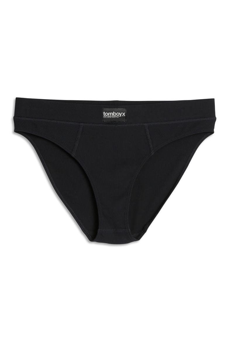 Rib Bikini Briefs, Alternate, color, BLACK