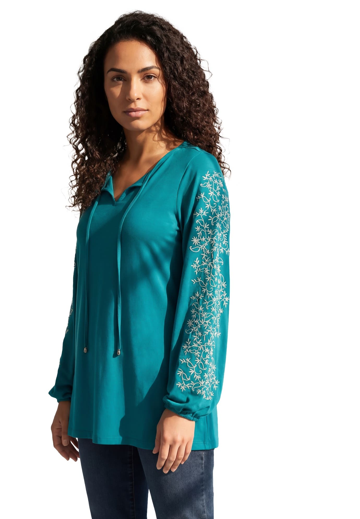 selected DEEP TEAL VINE SLEEVE
