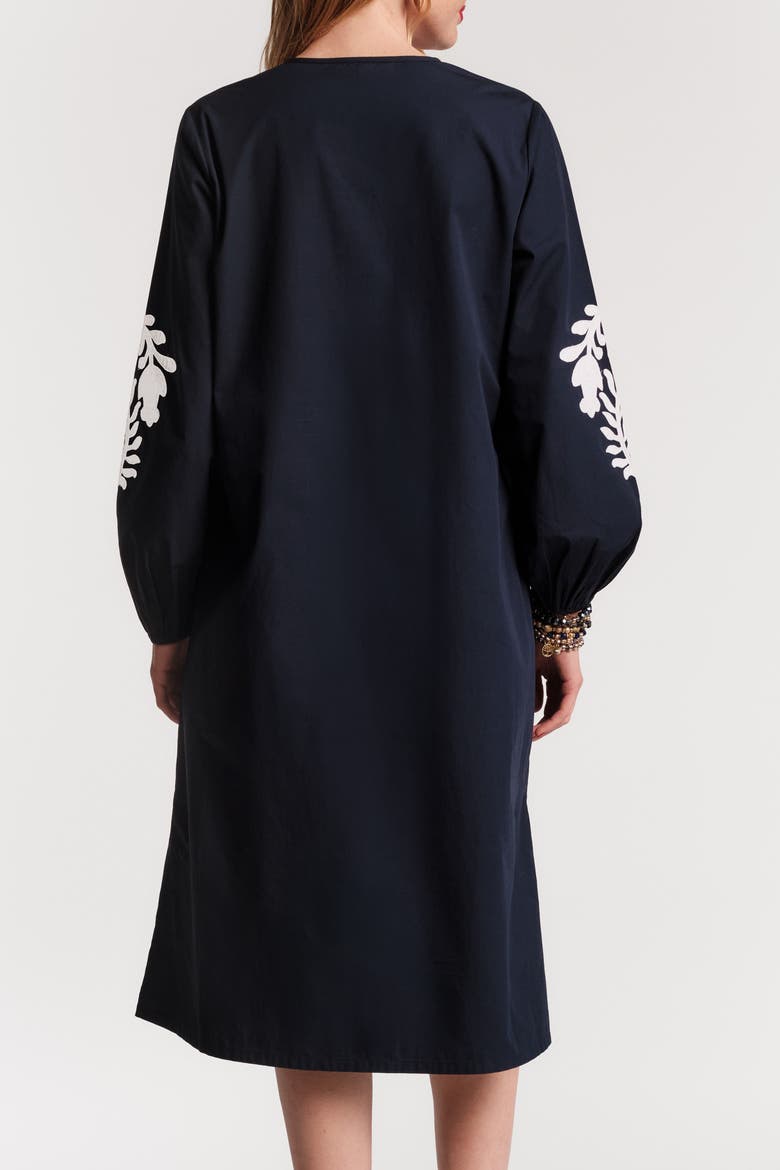 Kris Dress, Alternate, color, Navy/White