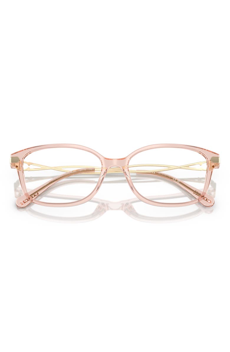 COACH 52mm Pillow Optical Glasses, Alternate, color, Dusty Rose / Demo Lens