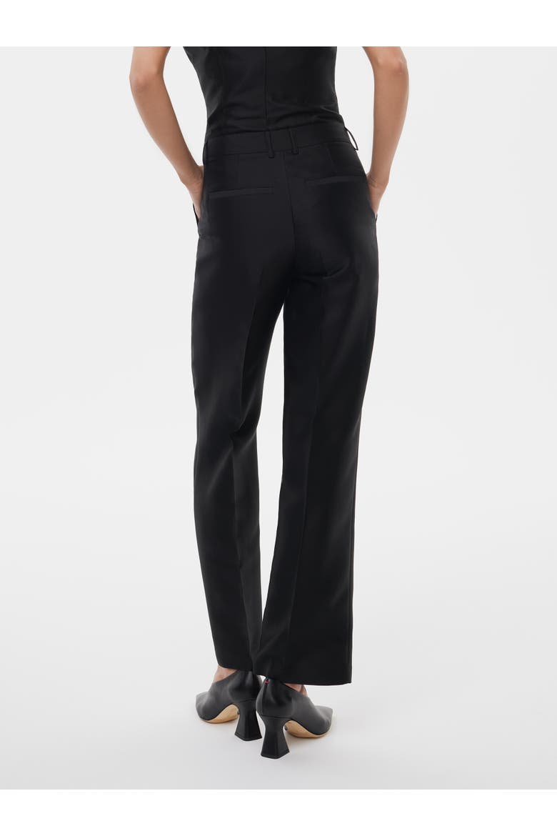 Tailored Silk Wool Pants, Alternate, color, Black