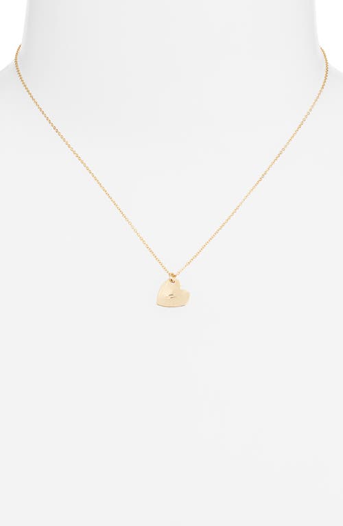 Set & Stones Sophia Initial Heart Pendant Necklace In Gold/w