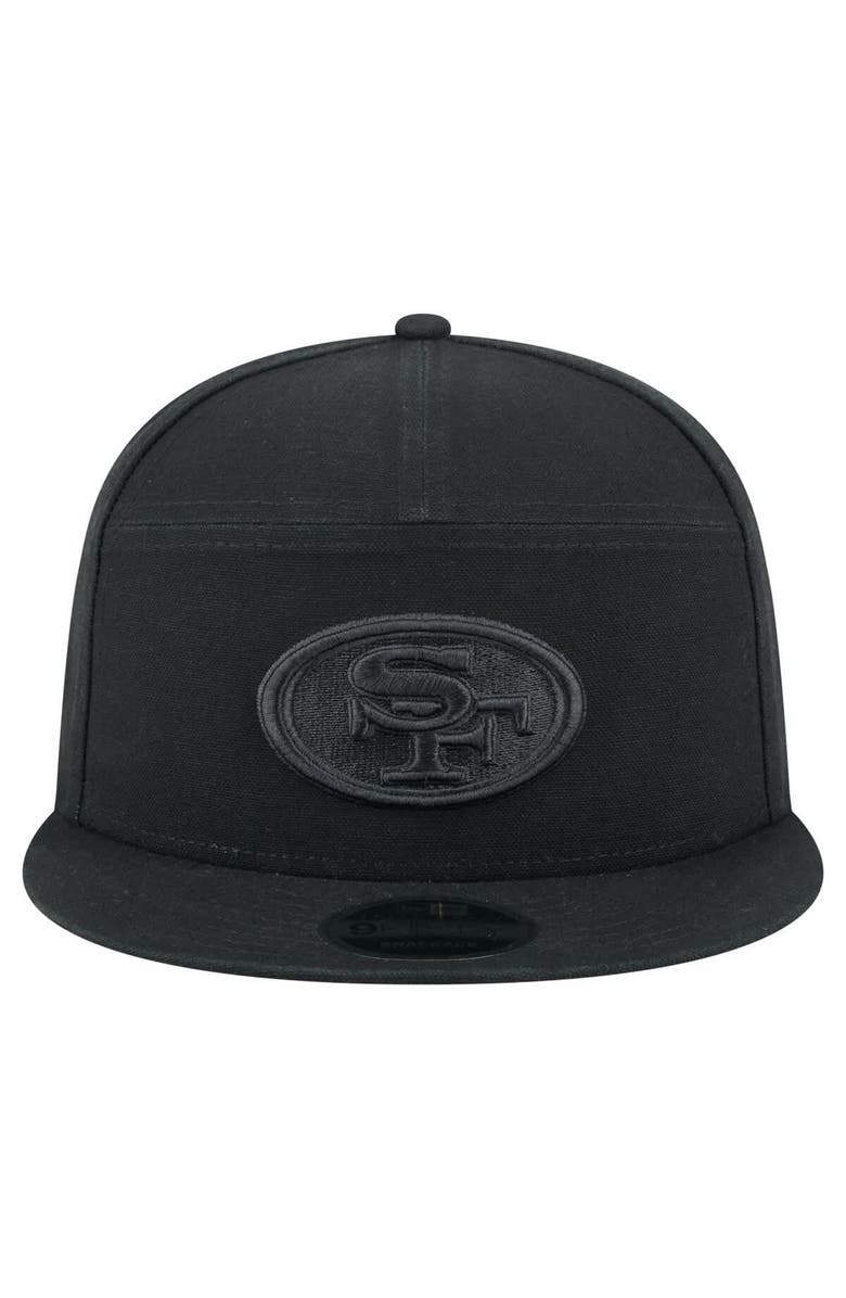 New Era Men's New Era Black San Francisco 49ers Adventure Canvas Split Panel 9FIFTY Snapback Hat, Alternate, color, 