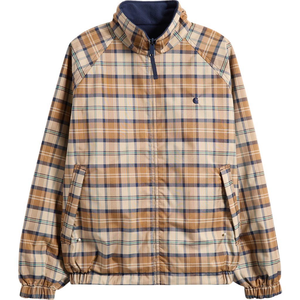 Carhartt Reversible Planer Check Jacket In Brown