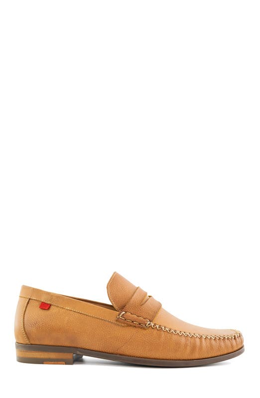 Marc Joseph New York Walker Street Leather Penny Loafer, Alternate, color, Tan Pebble Nobuck