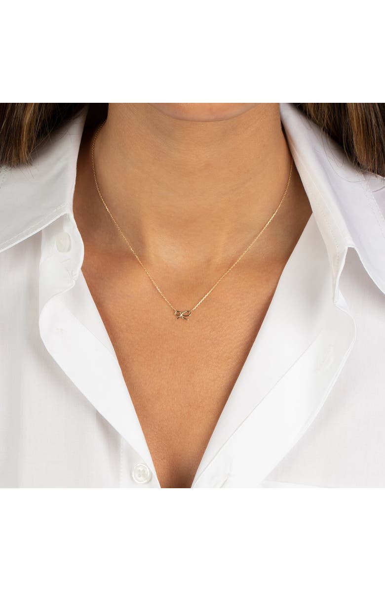 BY ADINA EDEN Bow Tie Pendant Necklace 14K, Alternate, color,