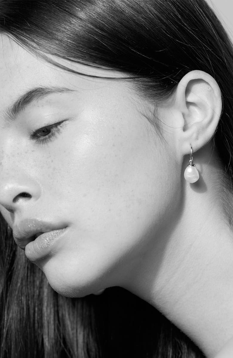 Meadowlark Baroque Cultured Freshwater Pearl Endless Hoop Earrings, Alternate, color,