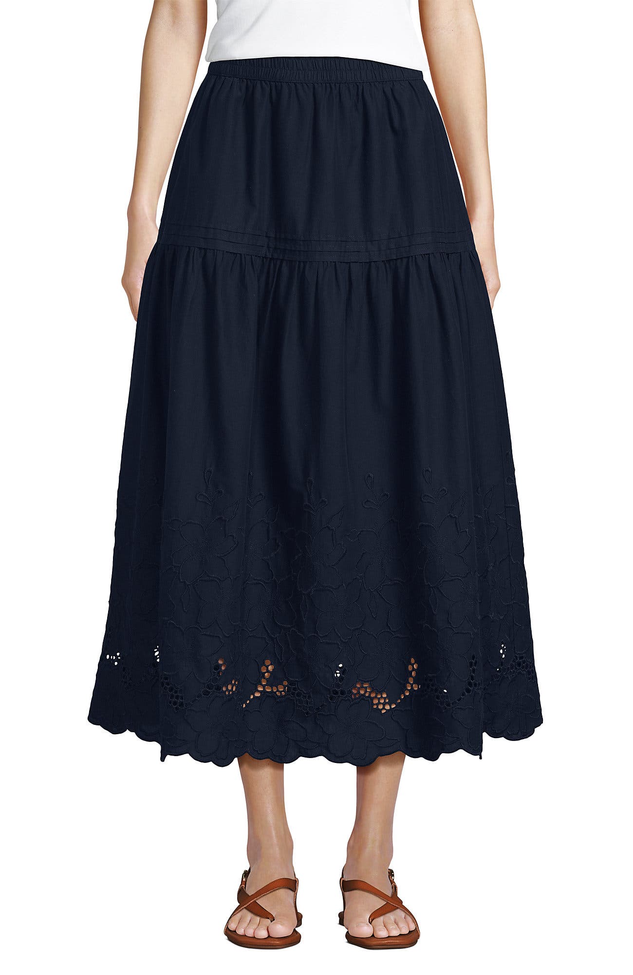 Voile Eyelet Maxi Skirt - image 3