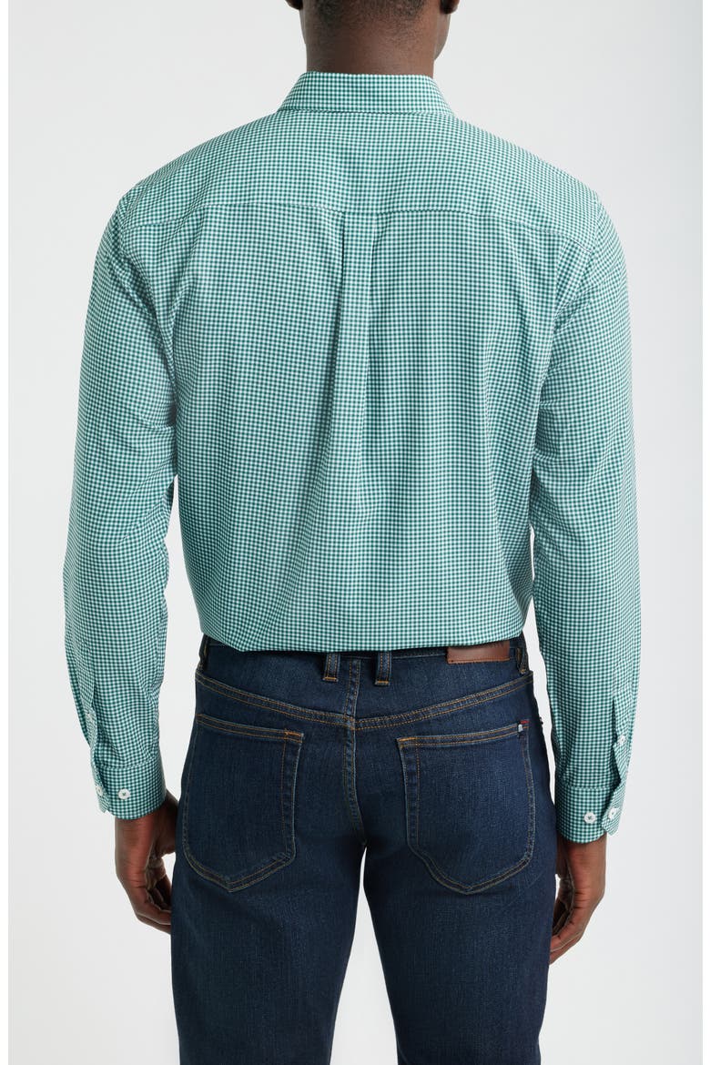 XC+™ Performance Game Day Gingham Button-Up Shirt, Alternate, color, GREEN