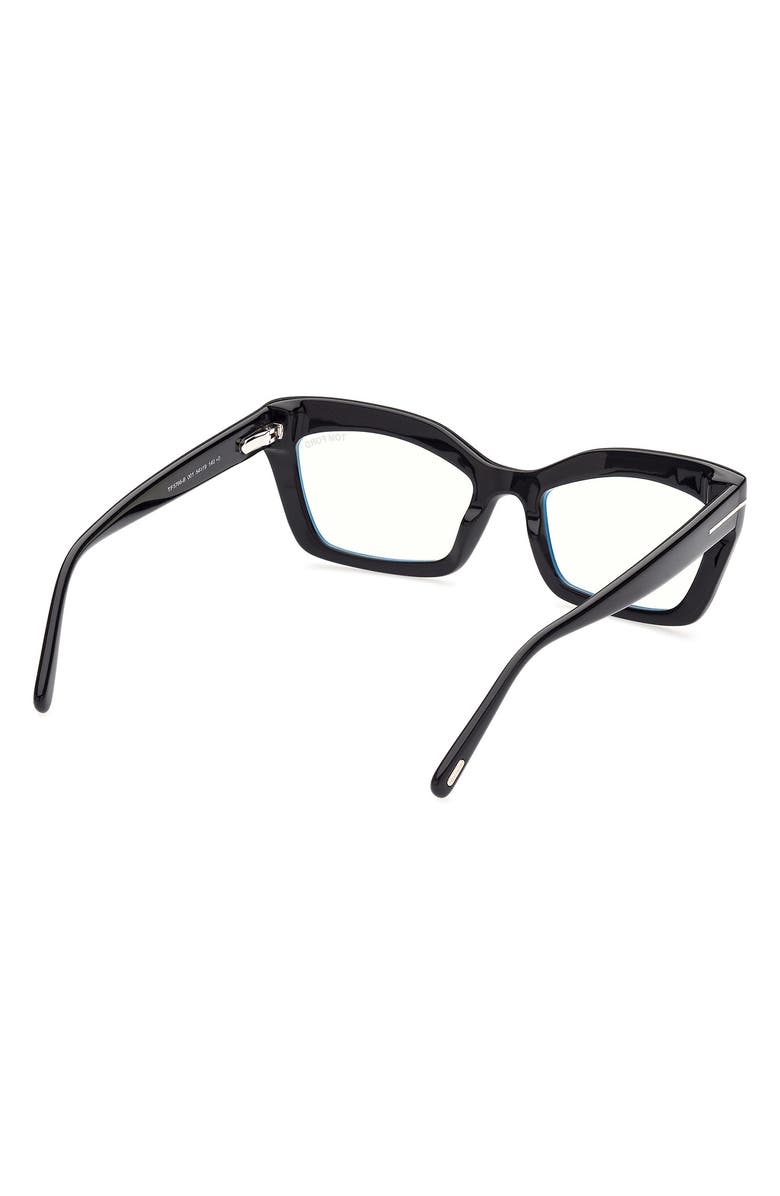 TOM FORD 54mm Blue Light Blocking Glasses, Alternate, color, Shiny Black