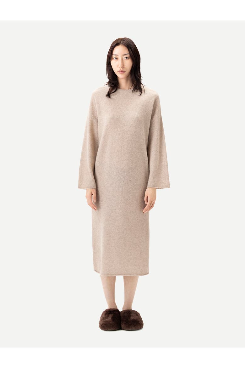 Long Cashmere Sweater Dress, Alternate, color, warm grey