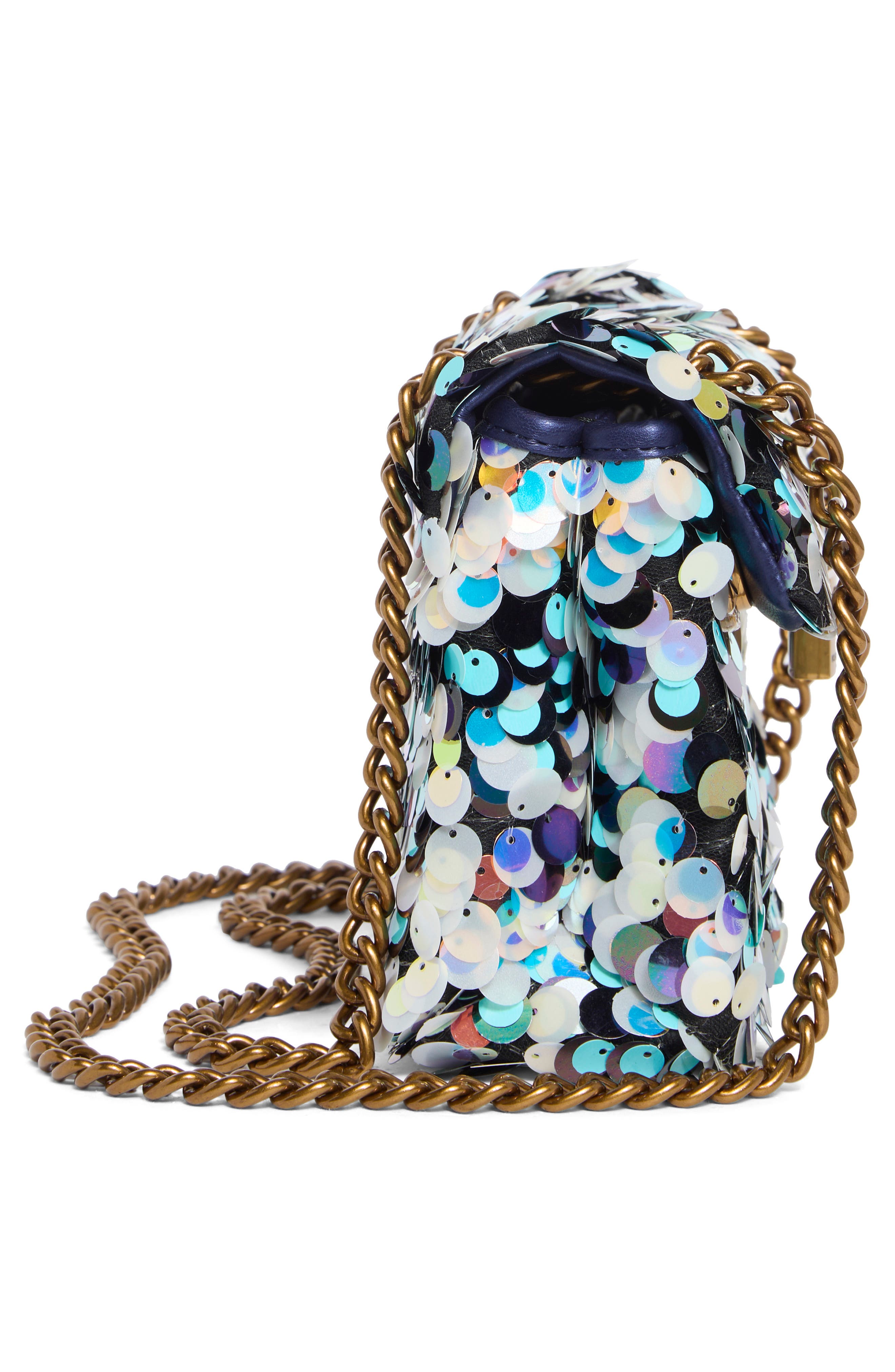 Kurt Geiger London Mini Brixton Sequin Crossbody Bag, Alternate, color, Light/ Pastel Blue