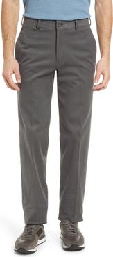 Berle Charleston Khakis Flat Front Brushed Stretch Twill Pants