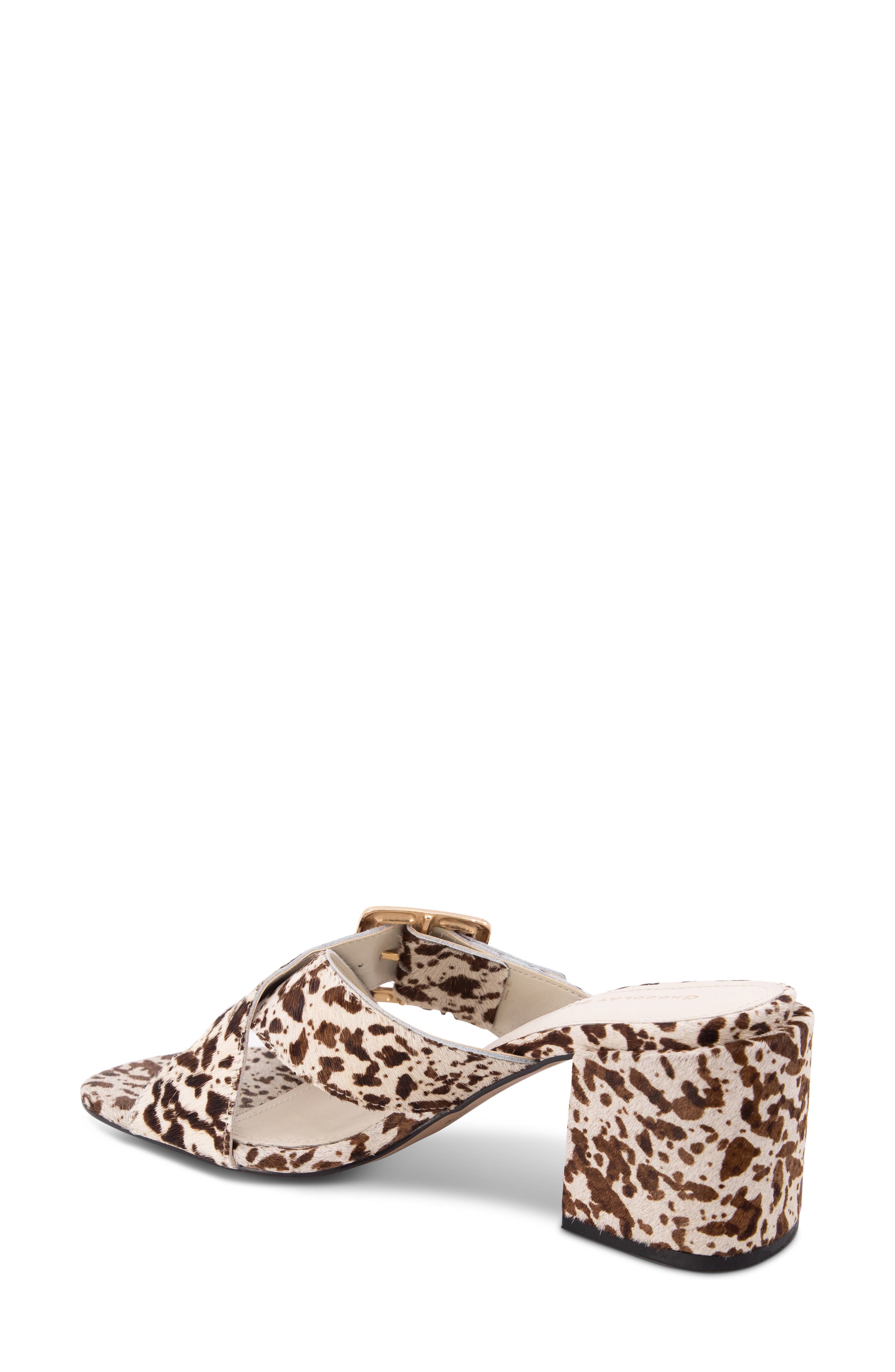 Chocolat Blu Eiko Block Heel Sandal, Alternate, color, White Cheetah Calf Hair