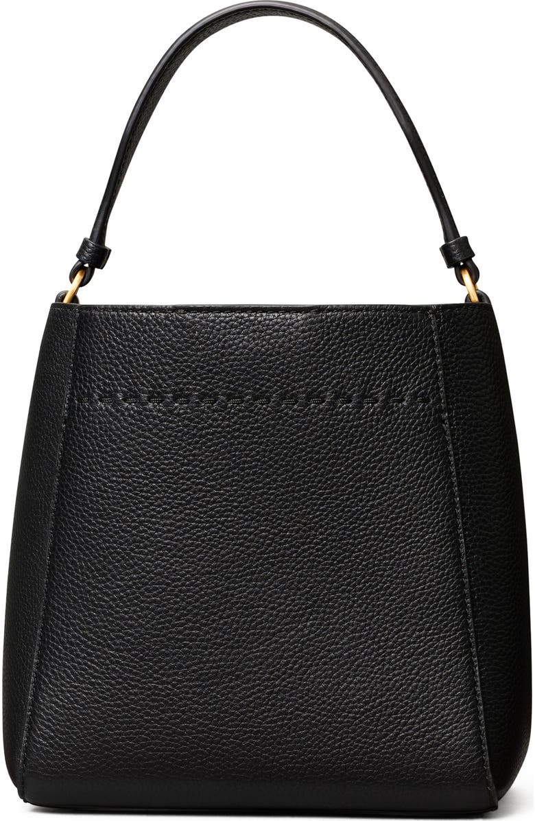 Tory Burch McGraw Small Leather Bucket Bag, Alternate, color,